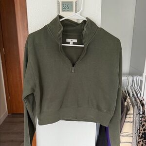BP Forest Green Quarter-Zip Sweatshirt
